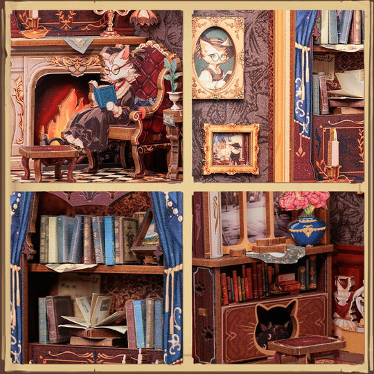 CuteBee Count Cat's Study | SD03 - Woodmechlab