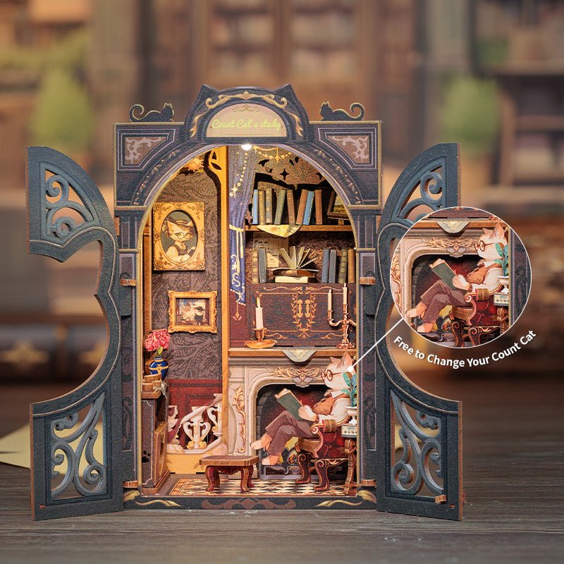 CuteBee Count Cat's Study | SD03 - Woodmechlab