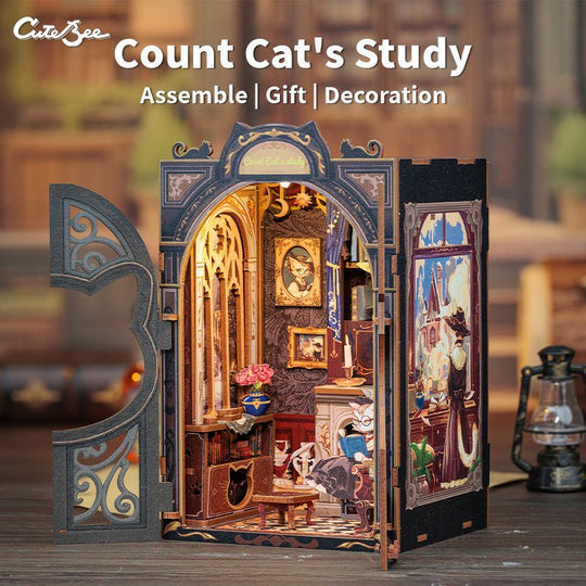 CuteBee Count Cat's Study | SD03 - Woodmechlab