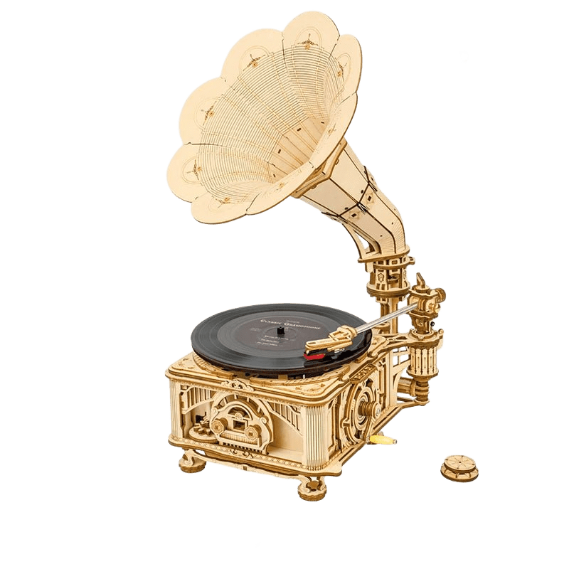 DIY Crank Classic Gramophone LKB01 | LKB01D - Woodmechlab