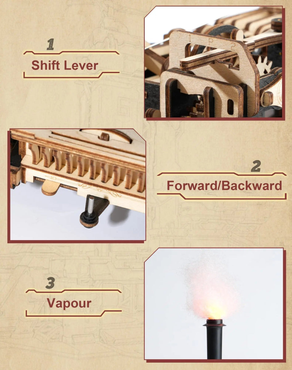 IronForge™ Steam Era Tractor Model | LKA01 - Woodmechlab