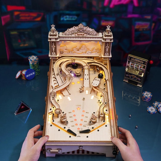 ROKR FlipCraft™ Family Pinball | EG01 - Woodmechlab