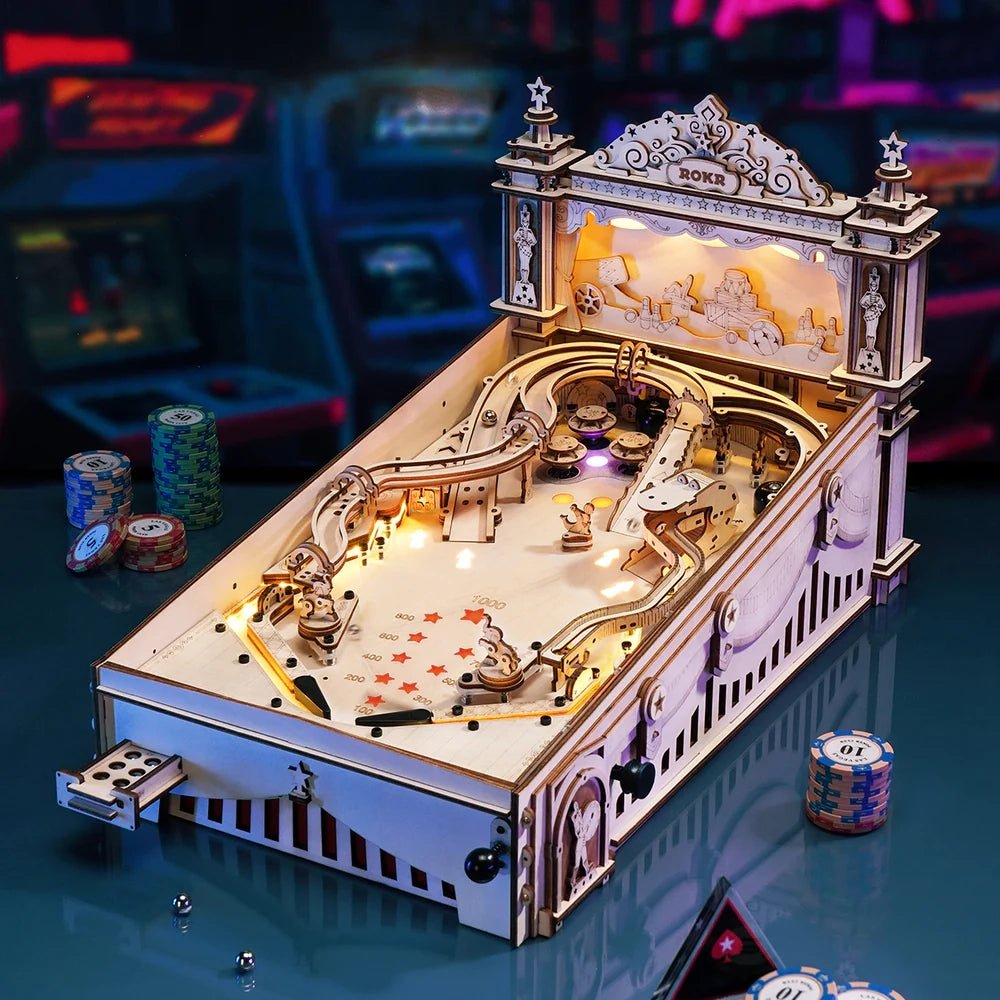 ROKR FlipCraft™ Family Pinball | EG01 - Woodmechlab
