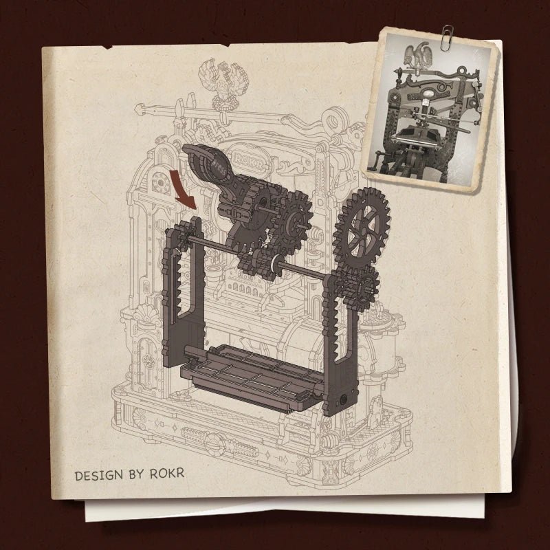 RokrType™ Vintage Press | LK602 - Woodmechlab