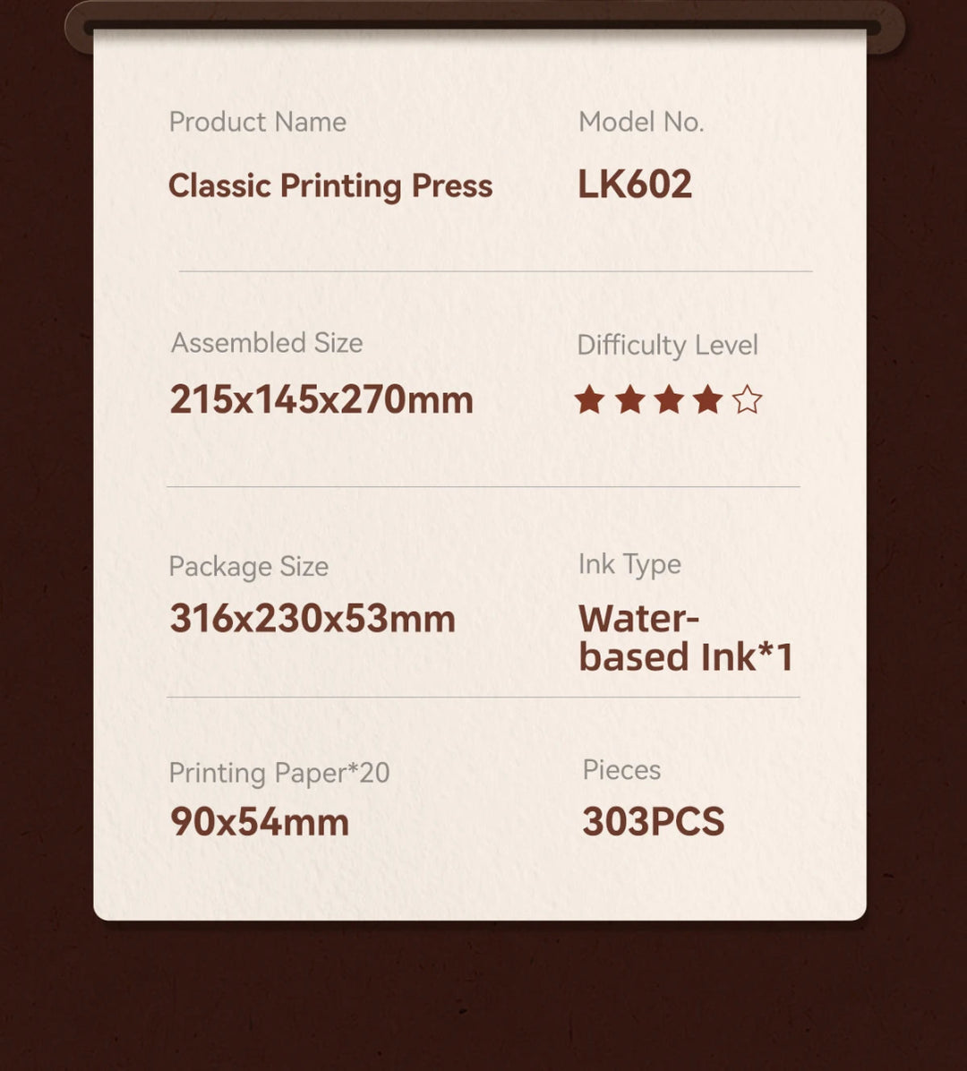 RokrType™ Vintage Press | LK602 - Woodmechlab