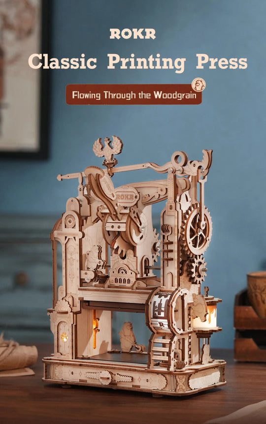RokrType™ Vintage Press | LK602 - Woodmechlab