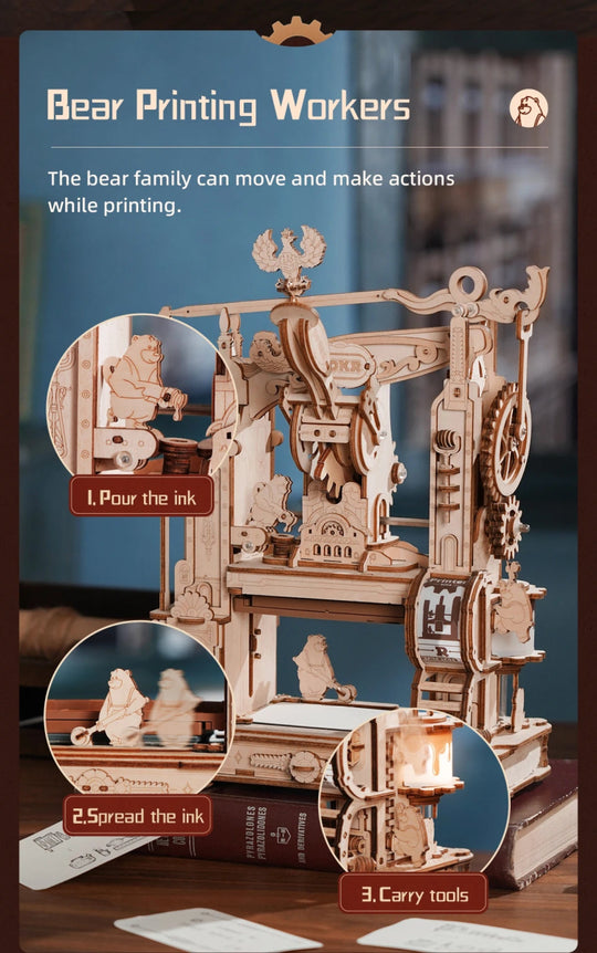 RokrType™ Vintage Press | LK602 - Woodmechlab