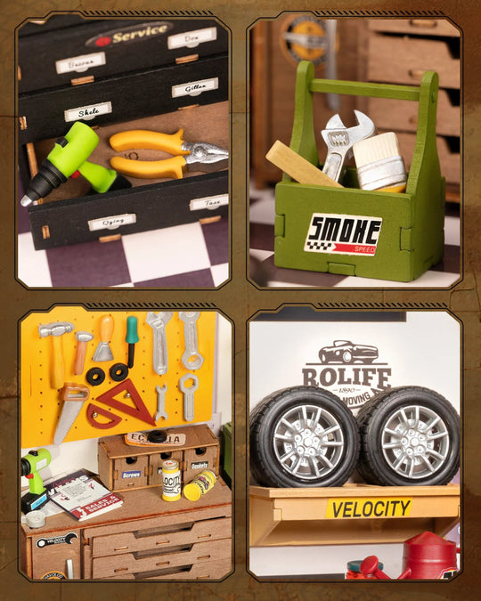 Rolife GearGlow™ Tiny Garage Lab | DG165 - Woodmechlab