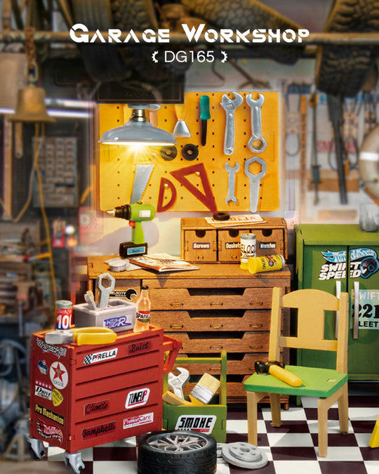 Rolife GearGlow™ Tiny Garage Lab | DG165 - Woodmechlab