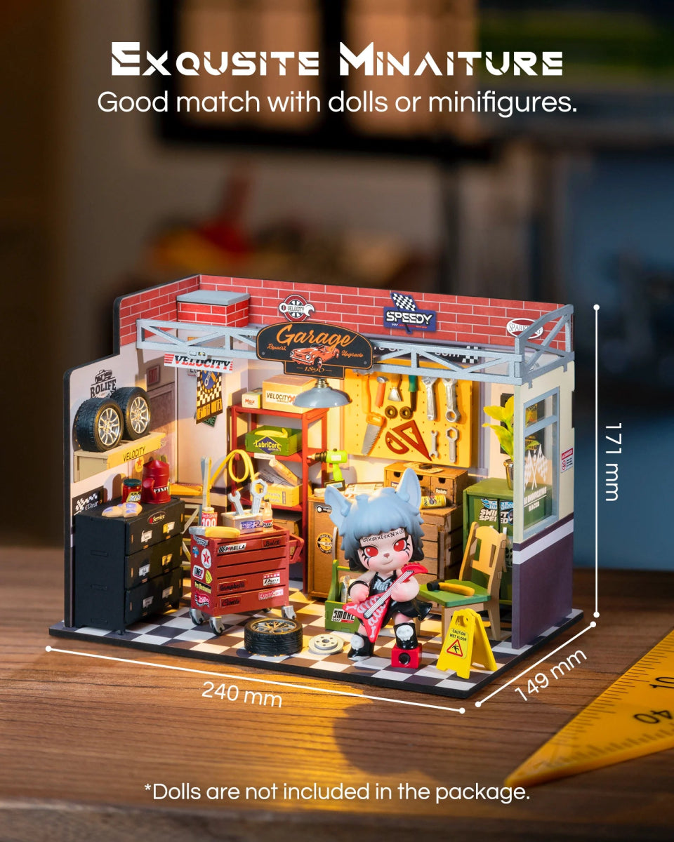 Rolife GearGlow™ Tiny Garage Lab | DG165 - Woodmechlab