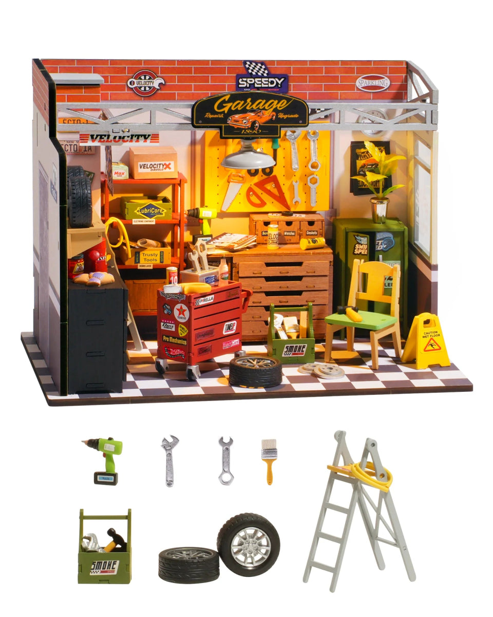 Rolife GearGlow™ Tiny Garage Lab | DG165 - Woodmechlab