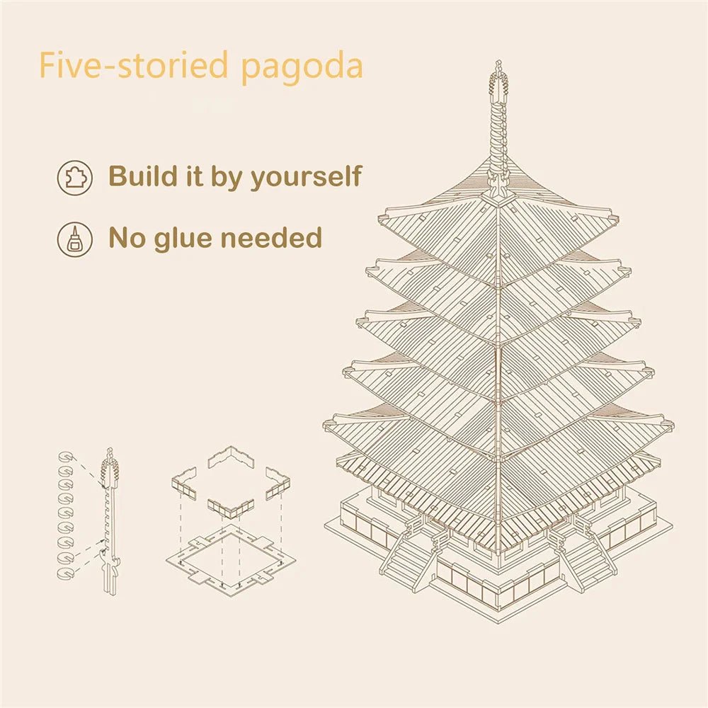Rolife ZenTower™ 5 - Story Wooden Builder | TGN01 - Woodmechlab