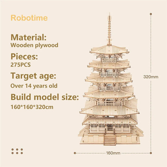 Rolife ZenTower™ 5 - Story Wooden Builder | TGN01 - Woodmechlab