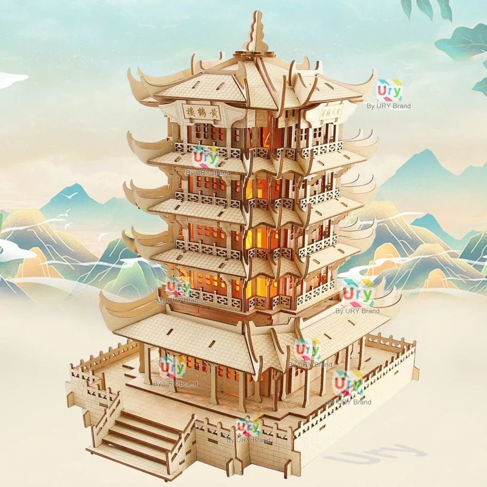 Ury LumiCourtyard™ Chinese Pagoda Kit - Woodmechlab