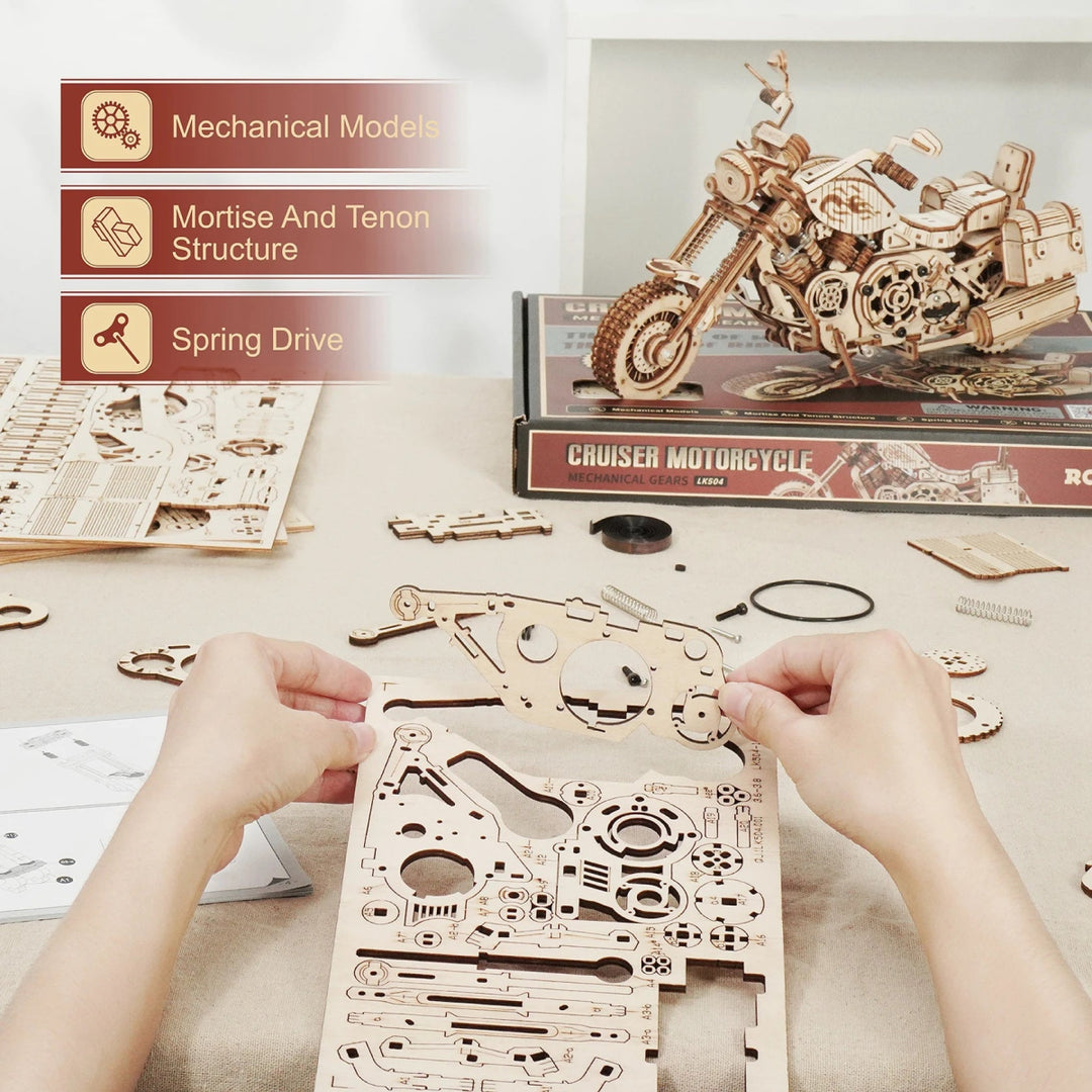 Wooden Cruiser Motorcycle - Woodmechlab